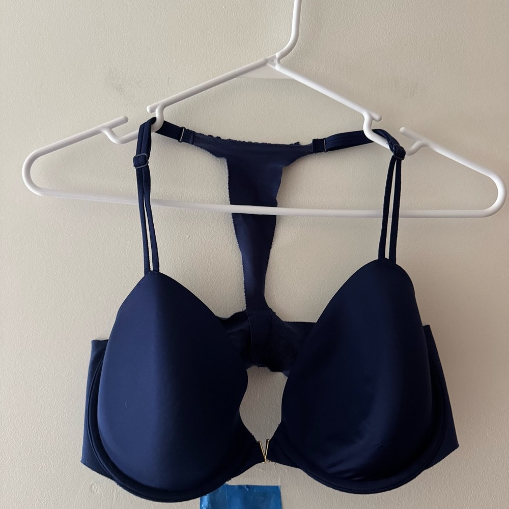 Victoria's Secret Blue Racerback Bra with Seamless Cups